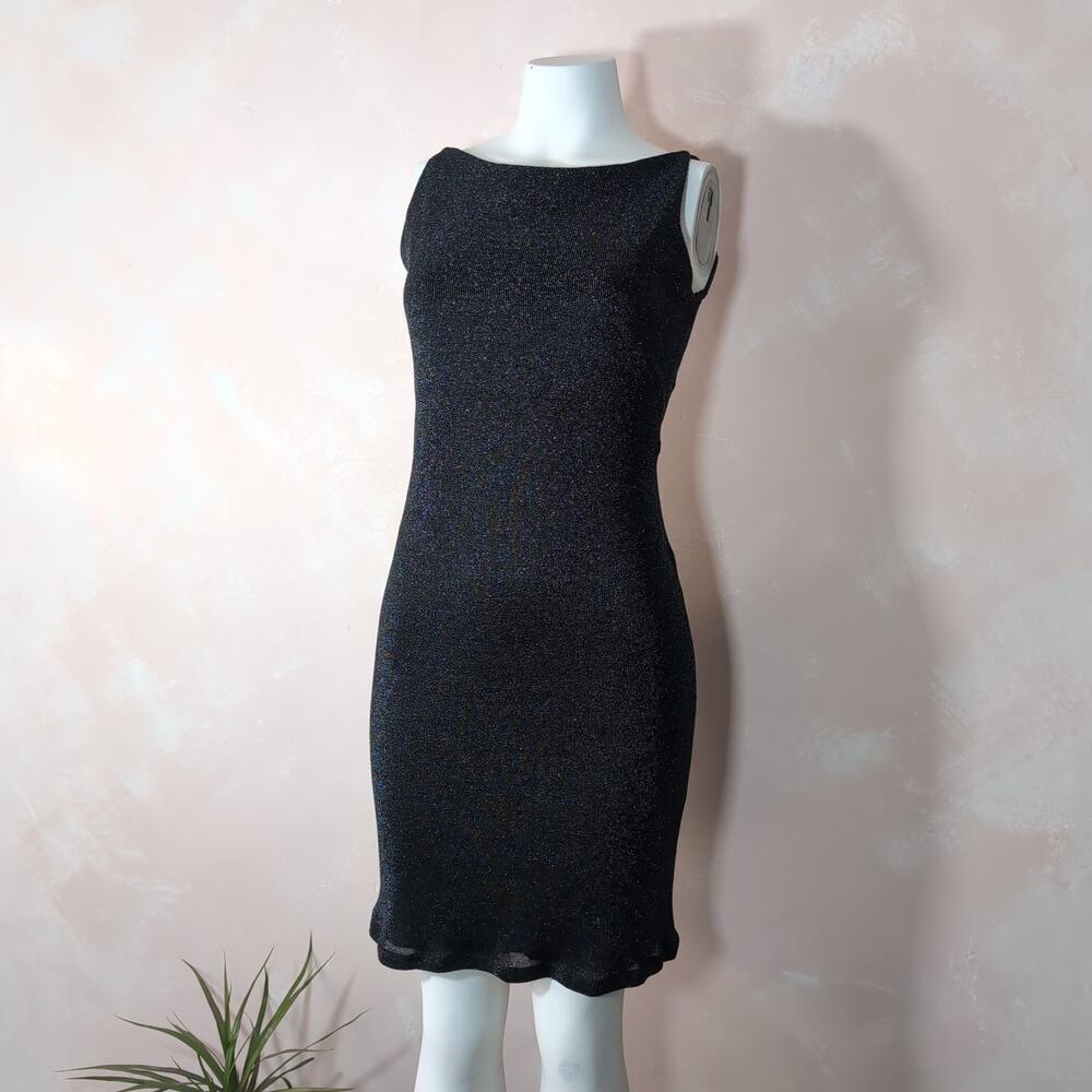 vintage 90s strappy open back dress, formula x, medium
